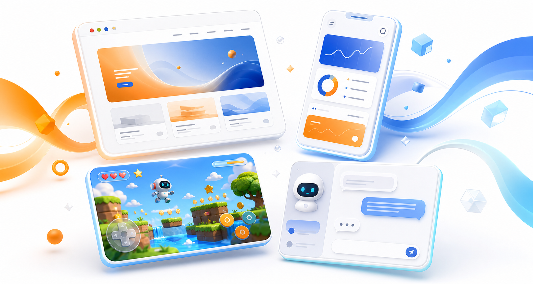 AIで作れるHP、Webアプリ、ゲームのプレビュー